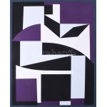 Victor Vasarely (1908-1997): Geometrikus kompozíció (cím nélkül). Szitanyomat, papír, jelzett, számozott (117/130). 55...