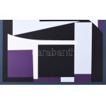 Victor Vasarely (1908-1997): Geometrikus kompozíció (cím nélkül). Szitanyomat, papír, jelzett, számozott (117/130). 55...
