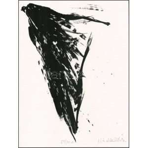 Nádler István (1938-): Niké (cím nélkül), 1991. Szitanyomat, papír. Jelzett. Számozott: 67/100. Az 1991...