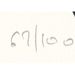 Nádler István (1938-): Niké (cím nélkül), 1991. Szitanyomat, papír. Jelzett. Számozott: 67/100. Az 1991...