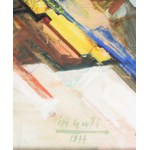 Ifj. Guti József Soma (1946-): A tél színei, 1977. Olaj, farost, jelezve jobbra lent...