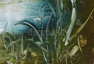 Szilágyi Imre (1942-): Fürdőző női aktok. Olaj, farost, jelezve jobbra lent. 40x50 cm. Fakeretben...