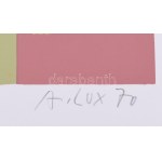 Lux Antal (1935-): Bábuk, 1970. Szitanyomat, papír. Jelzett és datált (A Lux 70), számozott: 4/30. 40x46 cm...