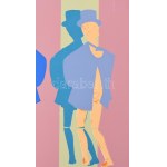 Lux Antal (1935-): Bábuk, 1970. Szitanyomat, papír. Jelzett és datált (A Lux 70), számozott: 4/30. 40x46 cm...