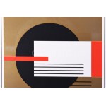 Erich Buchholz (1891-1972): Konstruktivista kompozíció (cím nélkül), 1922-1971. Szitanyomat, papír. Jelzett. Számozott ...