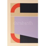 Konok Tamás (1930-2020): Geometrikus kompozíció, 1991. Szitanyomat, papír, jelzett, számozott (26/40). 28×28 cm ...