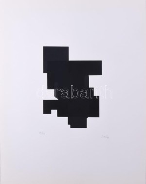 Hetey Katalin (1924-2010): Kompozíció. Szitanyomat, papír. Jelzett. Számozott (29/40). Lapméret: 54x43 cm ...