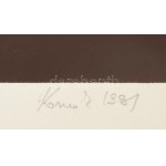 Konok Tamás (1930-2020): Dinamikus struktúrák, 1991. Szitanyomat, papír, jelzett, számozott (22/40). 28×28 cm ...
