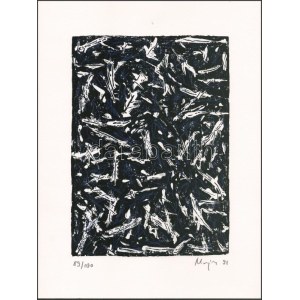 Major Kamill (1948-): Kaleidoszkóp (Cím nélkül), 1991. Szitanyomat, papír. Jelzett. Számozott: 89/100. Az 1991...