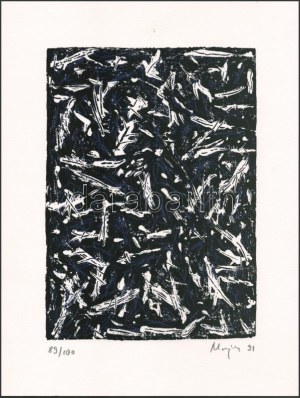 Major Kamill (1948-): Kaleidoszkóp (Cím nélkül), 1991. Szitanyomat, papír. Jelzett. Számozott: 89/100. Az 1991...