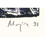 Major Kamill (1948-): Kaleidoszkóp (Cím nélkül), 1991. Szitanyomat, papír. Jelzett. Számozott: 89/100. Az 1991...
