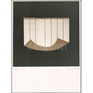 Gáyor Tibor (1929-2023): Tektonika (cím nélkül), 1988-1991. Szitanyomat, papír. Jelzett. Számozott: 29/100. Az 1991...
