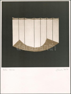 Gáyor Tibor (1929-2023): Tektonika (cím nélkül), 1988-1991. Szitanyomat, papír. Jelzett. Számozott: 29/100. Az 1991...