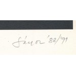 Gáyor Tibor (1929-2023): Tektonika (cím nélkül), 1988-1991. Szitanyomat, papír. Jelzett. Számozott: 29/100. Az 1991...