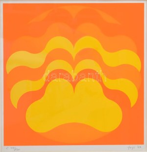 Fajó János (1937-2018): Formaünnep, 1987. Szitanyomat, papír, jelzett. Számozott: 49/130. 31,5x31,5 cm...