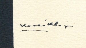 Kassák Lajos (1887-1967): Konstruktivista kompozíció (cím nélkül). Szitanyomat, papír. Jelzett a nyomaton...