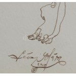 Lévai Ádám (1967-): Két nő ugyanazt álmodja, 2005. Tus, papír, jelzett...