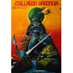 Helényi Tibor (1946-2014): A Csillagok háborúja (Star Wars), 1979. Plakát, ofszet, papír. Offset és Játékkártya Nyomda...