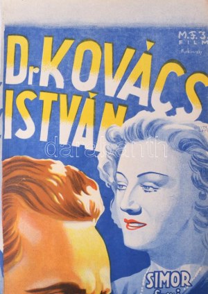 1942 Dr. Kovács István. Moziplakát (filmplakát, rácsplakát). Fekete István regénye után, Páger Antal főszereplésével...
