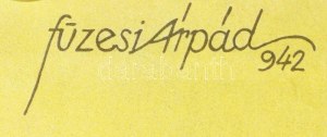 1942 Füzesi Árpád (1891-?): Kiállítás és Kiskun-Muzeum megnyitása Kiskunfélegyházán, plakát, papír, jelzett a plakáton...