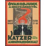 Óvakodjunk a molyoktól - Katzerhez a megóvandókkal, kisplakát, litográfia, papír, Seidner, Bp....