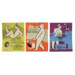 ca 1970 10 db balesetmegelőzési plakát 1-10. számokkal, gumi figurás rajzokkal. Nyomdakísérleti, papír, szép állapotban...