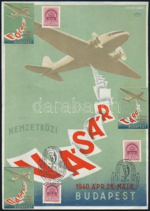 1940 BNV kisplakát, alkalmi bélyegzésekkel 17x24 cm