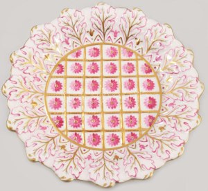 Herendi CD mintás tányér, plasztikus díszítésekkel kézzel festett, jelzett, hibátlan d:18 cm /// Herend plate...