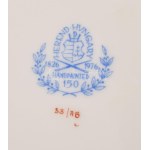 Herend Apponyi kék mintás tál. Jelzett, minimális kopással, d 24,5 cm /// Herend Apponyi Blue patterned dish. Signed...