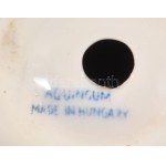 Aquincum aquazur pingvin pár. Terv.: Ősz Szabó Antónia. Jelzett, hibátlan, 10,5x6,5 cm //...