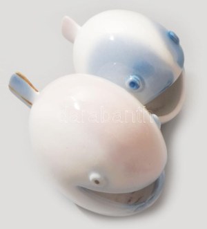 Aquincum aquazur hal pár. Terv.: Ősz Szabó Antónia. Jelzett, hibátlan, 9x5,5 cm /// Aquincum Aquazur Pair of Fish...