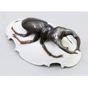 Rosenthal szarvasbogár. Designer: Karl himmelstoss. cca 1920/40, jelzett, hibátlan, 8,5x5,5 cm //...