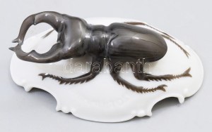 Rosenthal szarvasbogár. Designer: Karl himmelstoss. cca 1920/40, jelzett, hibátlan, 8,5x5,5 cm //...