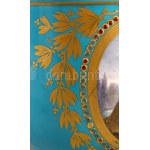 1781 Sevres porcelán kaspó. DD dátum jelzéssel LG ( Le Guay ) porcelánfestő jelzésével. Puttókat ábrázoló jelenetekkel...