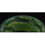Üveg váza. XIX. sz. Anyagában színezett hutaüveg 20 cm /// Glass vase. 19th century, colored art glass, height: 20 cm...