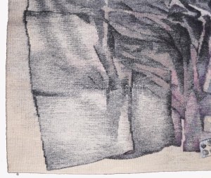 Polgár Rózsa (1936 Szombathely - Budapest 2014): Fájdalom. 74x71 cm. Készült: 1985, Genf. Haute-lisse gobelin, gyapjú...