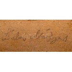 1922, Bécs, Brautwerben (udvarlás) - karcolt elefántcsontlap kép. Feliratozott, datált, üvegezett keretben, 6x10 cm //...