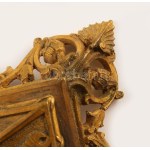 Szecessziós tűzaranyozott bronz bélyegtartó, 11,5x8x6 cm /// Art Nouveau fire-gilded bronze stamp box, 11...