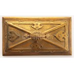 Szecessziós tűzaranyozott bronz bélyegtartó, 11,5x8x6 cm /// Art Nouveau fire-gilded bronze stamp box, 11...