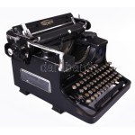 1937-1940 Triumph Standatrd 12 írógép, magyar billentyűzettel, eredeti fazettált üvegeivel, 36x26 cm /// 1937...