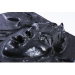 Horetzky (1969-): Medúza fej vízköpő. Patinázott bronz faliplakett, falikútnak is felszerelhető, cca 2005...