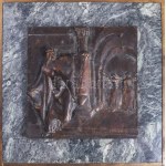 Marton László (1925-2008): Boldog Salome és Boldog Jolanta plakett pár. A művész által 1979-ben alkotott...