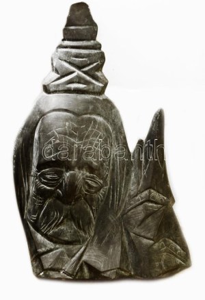Kolozsvári Szervátiusz Tibor (1930-2018): Gyászoló férfi. 2000, patinázott bronz, három felfogatóelemmel, jelzett...