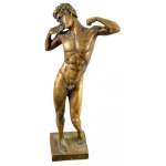 Frederic Leighton (1830-1896) után: The Sluggard. A levéllel takart változat. A művész alkotását későbbi utánöntéseknél...