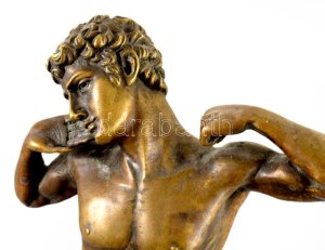 Frederic Leighton (1830-1896) után: The Sluggard. A levéllel takart változat. A művész alkotását későbbi utánöntéseknél...