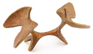Bors István (1938-2003): Madárpár, angyalpár, bronz szobor, jelzés nélkül, 18x10 cm /// István Bors (1938-2003)...