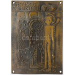 Ligeti Erika (1934-2004): Bohócöltöztető. Bronz fali plakett, jelzett, 28x20 cm /// Erika Ligeti (1934-2004)...