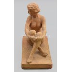 Rubletzky Géza (1881-1970): Női akt. Terrakotta, jelzett. talpazaton kis repedéssel. m: 30 cm sz: 25 cm //...