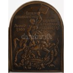 Szabolcs Péter (1942-): Erdély dicsősége. Három táblás bronz plasztika, Jelzett, zsűrizett, 23x29 cm //...