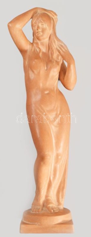 Kelemen Kristóf (1922-2001): Női akt. Terrakotta, 1975, jelzett, m: 50 cm /// Kristóf Kelemen (1922-2001): Female Nude...